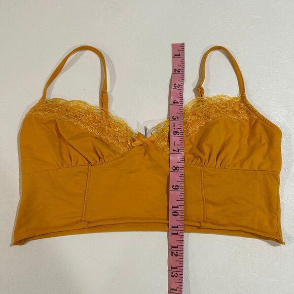 Princess Polly Mustard Lace Trim Bralette Top Size 6 US / AU 10 - Picture 5 of 5